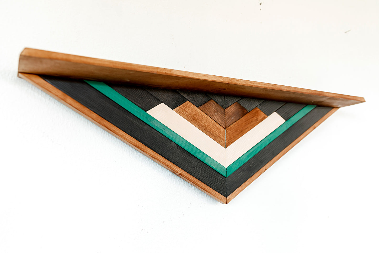 Wood Wall Art Triangle Shelf